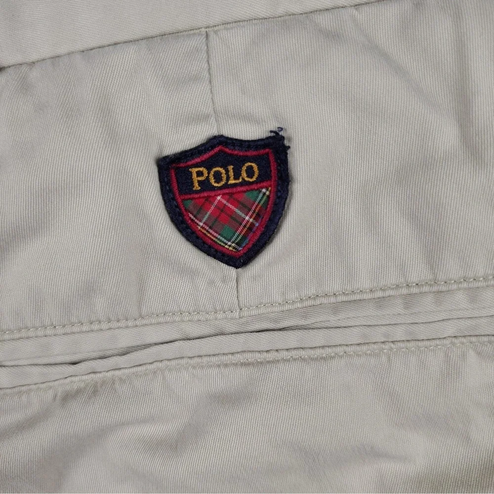 Polo Golf Ralph Lauren Shorts Mens 32 Beige Stretch Chino Golf Classic Fit Crest